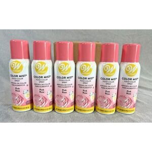6 WILTON 1.5‎ PINK COLOR MIST FOOD SPARY Baking HOLIDAY WEDDING CAKE Decorating
